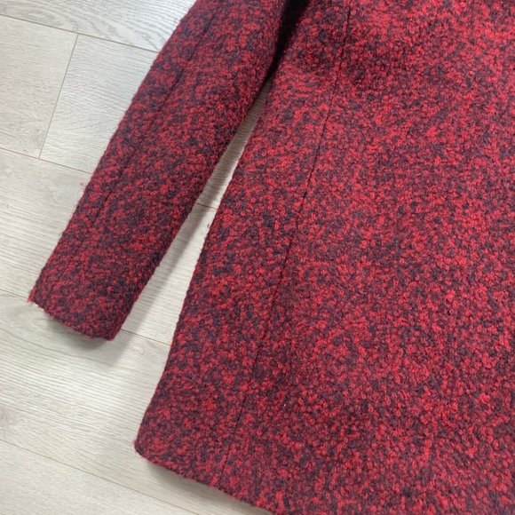 SOIA & KYO Red Hooded Wool Jacket - Picture 4 of 13